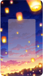 Night Sky Lanterns Backdrop Display Board Backdrop