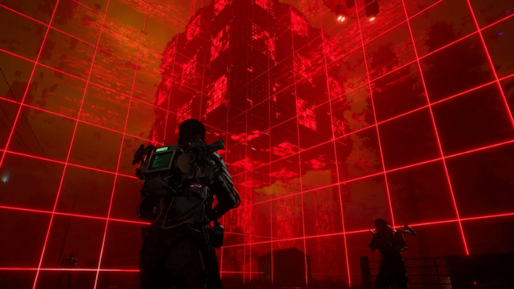 4:Loop players face The Scanner with its Laser Matrix
