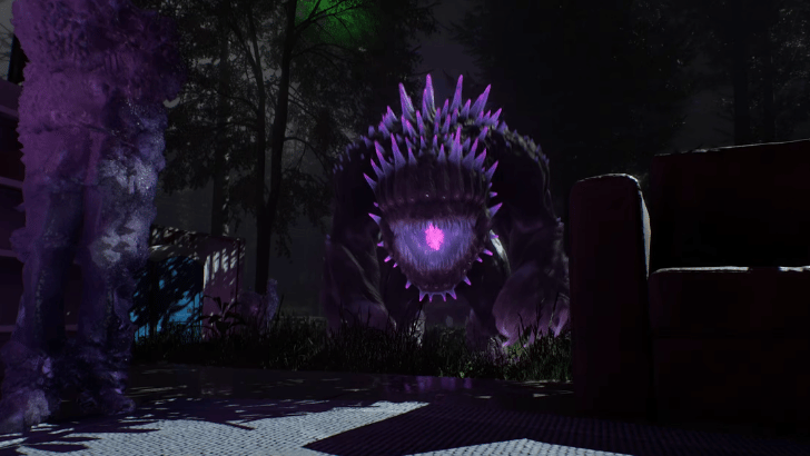 4:Loop purple alien monster approaching
