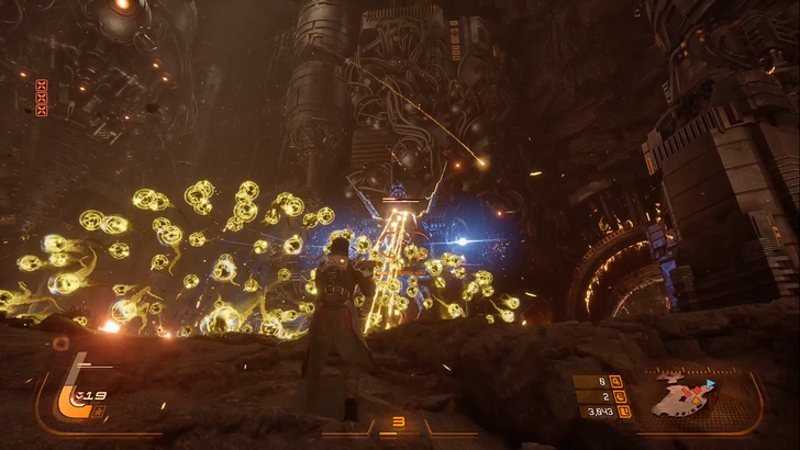 saros mini boss fight in ruined tunnels