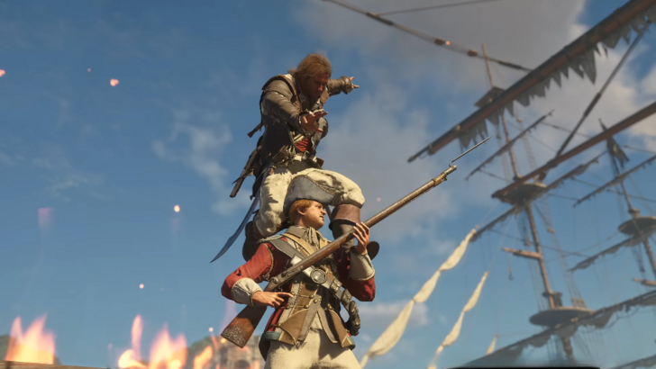 Assassin’s Creed Black Flag Resynced hidden blade air takedown