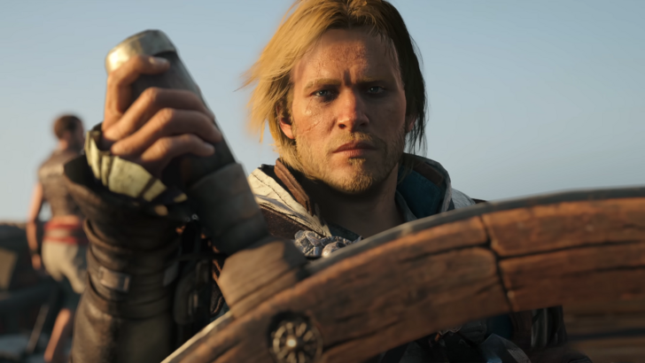 Assassin’s Creed Black Flag Resynced Edward steering a ship