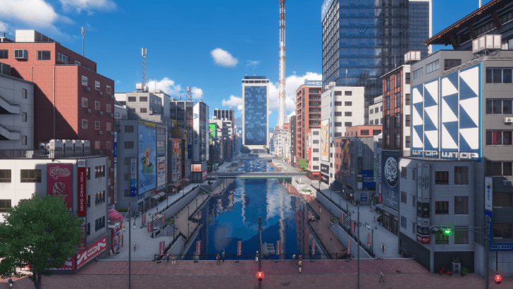 Ricostruzione urbana fedele di Dōtonbori