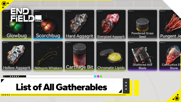 Arknights Endfield - List of All Gatherables