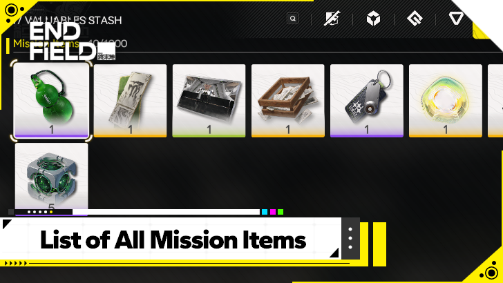 Arknights Endfield List of All Mission Items