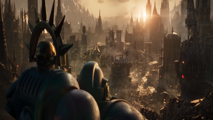 Total War: Warhammer 40,000 A Space Marine overlooking a battlefield