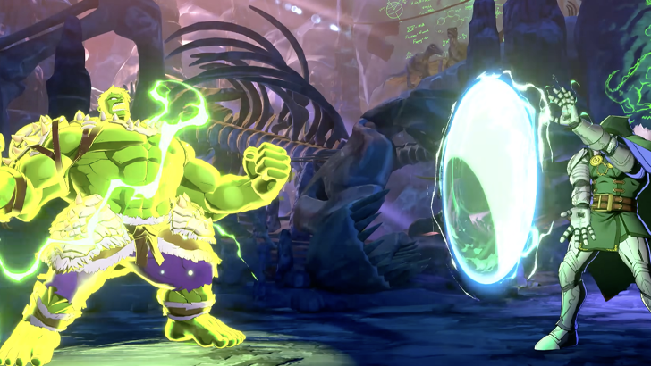 Hulk fighting Doctor Doom