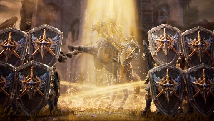 homm oe paladin raising their sword