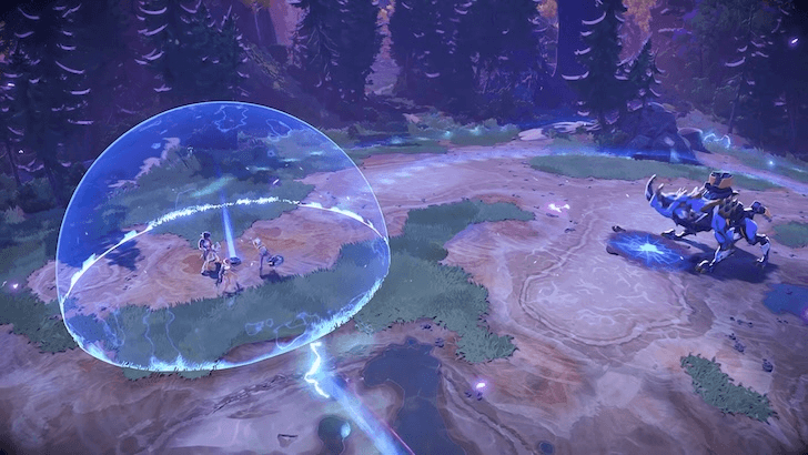 Players defend against a machine attack