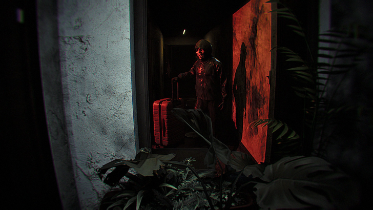 dread neighbor killer with a large suitcase