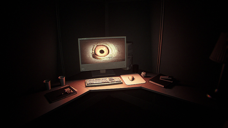 dread neighbor eye in a monitor