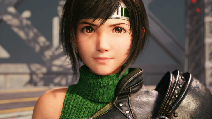 Yuffie in green shirt looking ahead