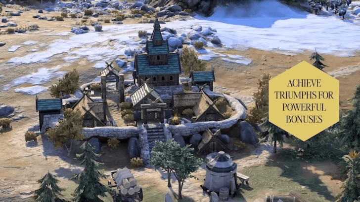 Civ 7 screenshot showcasing the new Triumphs system
