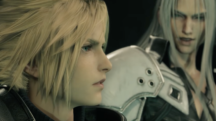 Sephiroth looking at Cloud Strife
