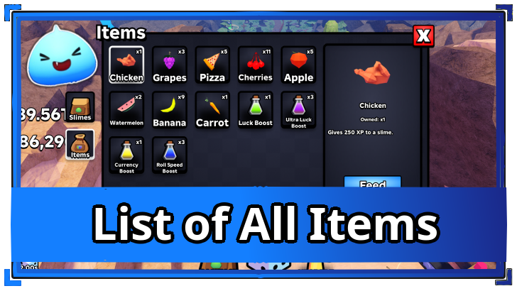 Slime Rng Inventroy List of All Items | Slime RNG (Roblox)|Game8