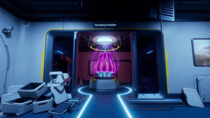 Inside the underwater base