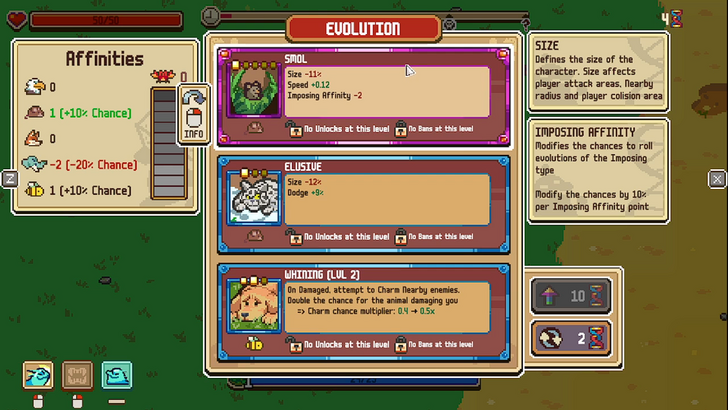 everything is crab branch evolution selection screen