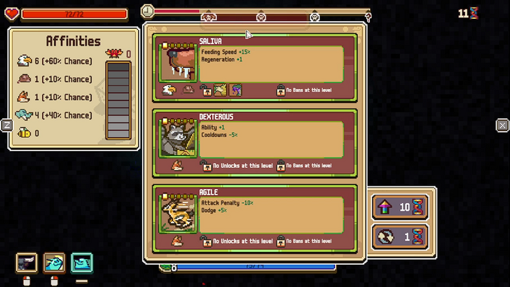everything is crab evolution selection screen