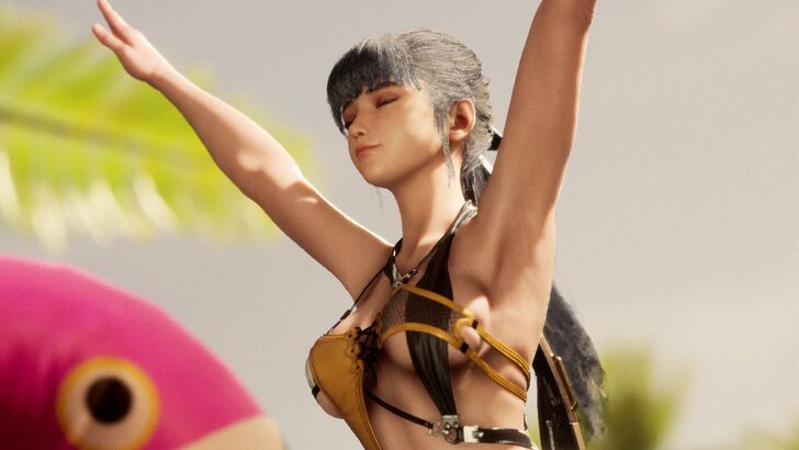 Stellar Blade EVE stretching