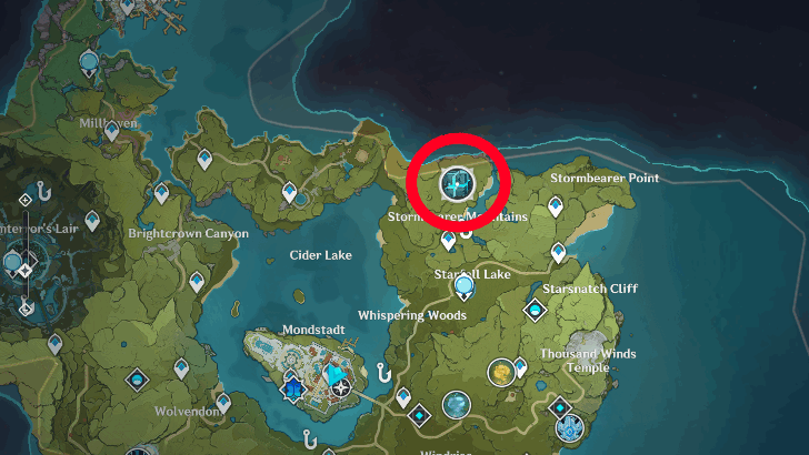Anemo Hypostasis Boss Location
