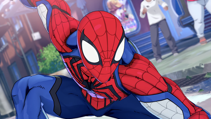 spiderman crouching