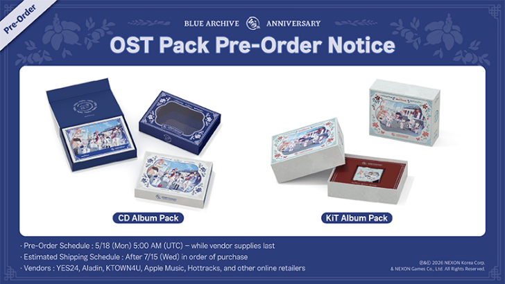 blue archive ost pack pre-order