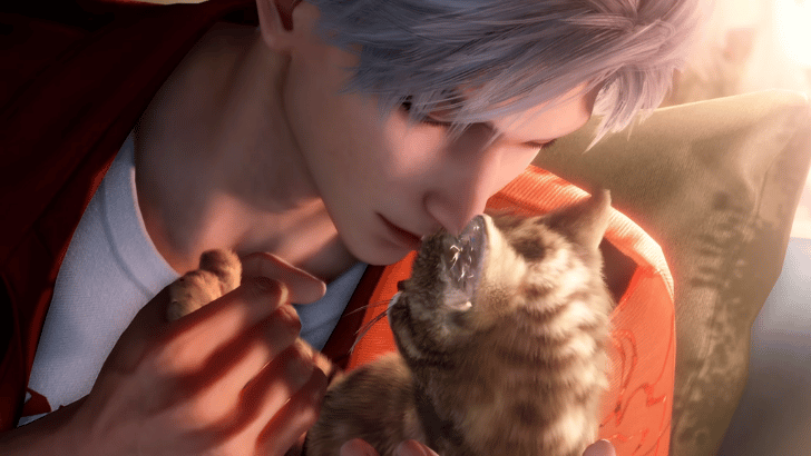 LADS Sylus kissing the kitten MC