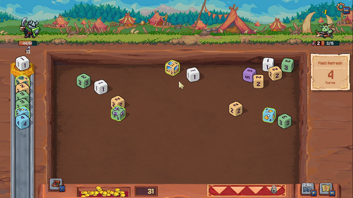 rune dice forest battle screen