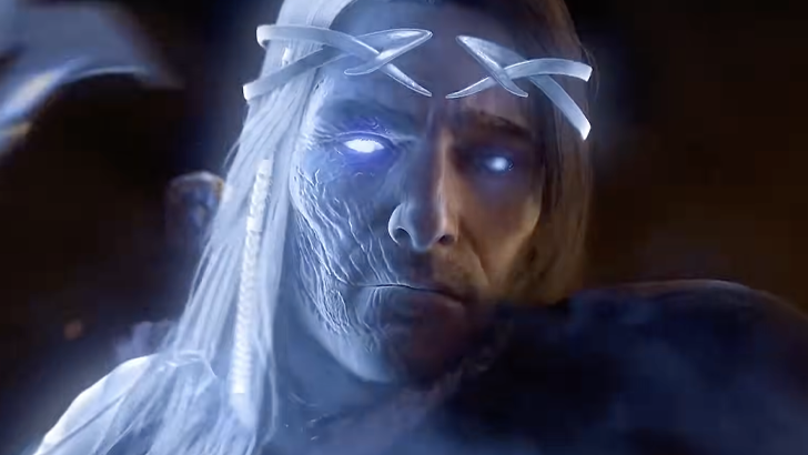 elf with glowing crown and white hair