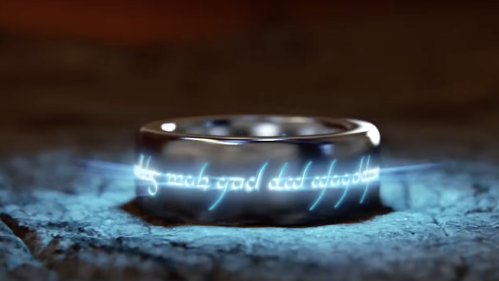 ring with glowing inscription