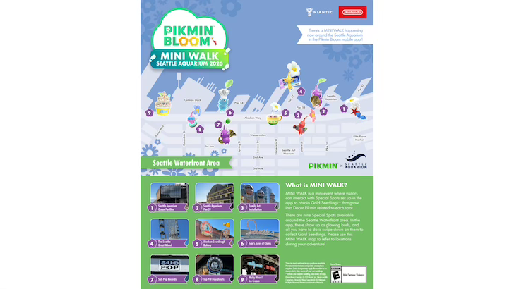 Pikmin Bloom Mini Walk Seattle Aquarium Map