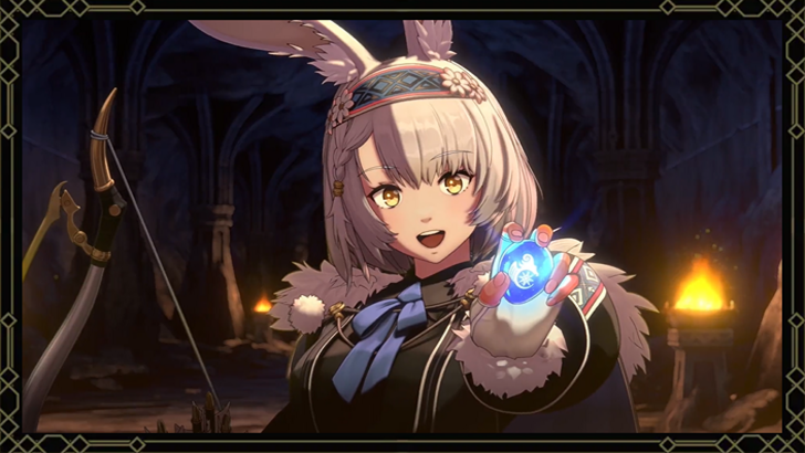 Fire Emblem Shadows Estel holding blue orb