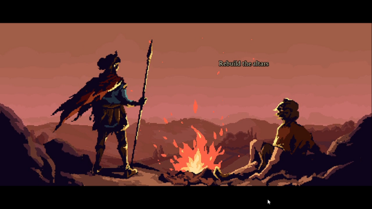 romestead two characters silhouetted against the sunset