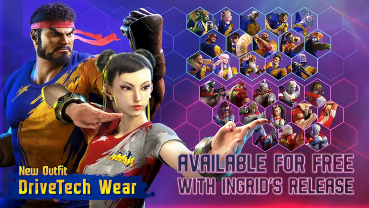 Street Fighter 6 DriveTech Wear outfits for the whole roster