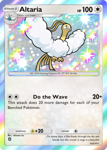 shiny swablu pokemon card SV42/SV94 | Rare Holo | Hidden Fates Vault Colorless Artist Swablu 148/191, Altaria 134/191 -