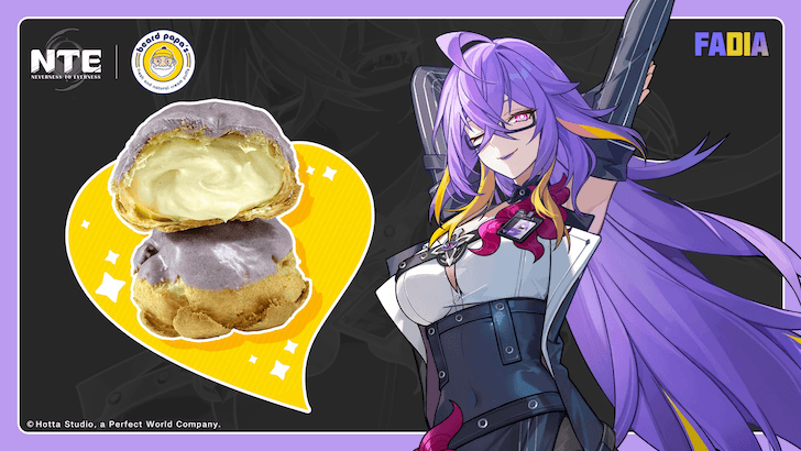 Fadia-themed collaboration cream puff