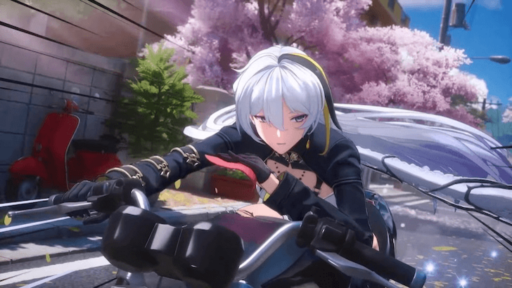 Hathor riding the motorcycle