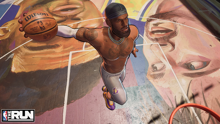 NBA The RUN Lebron James about to dunk on the ring