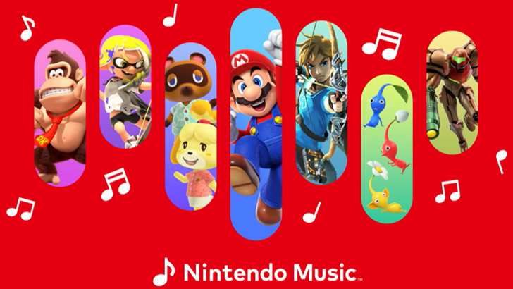 Nintendo Music Cover art displaying different game IPs