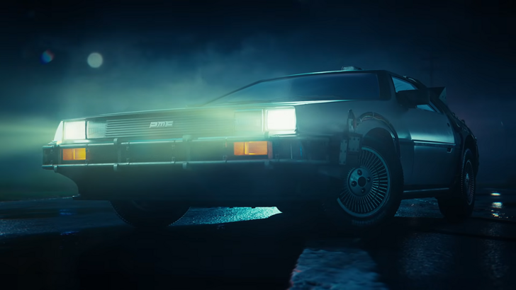 Stuntman Hollywood with the DeLorean