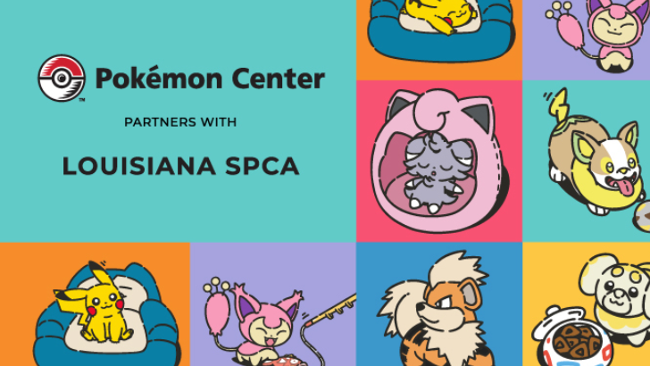 Pokémon Center x Louisiana SPCA pet adoption event