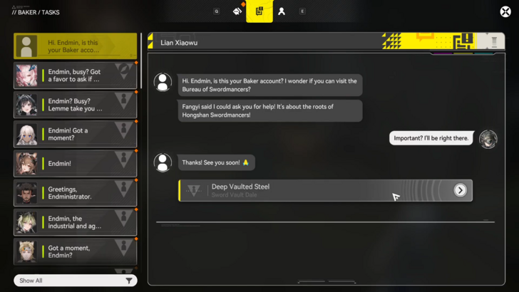 Arknights Endfield - Read Messages from Xiaowu