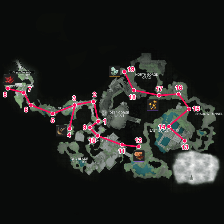 Sword Vault Dale Ziplines with Pins and Numbers