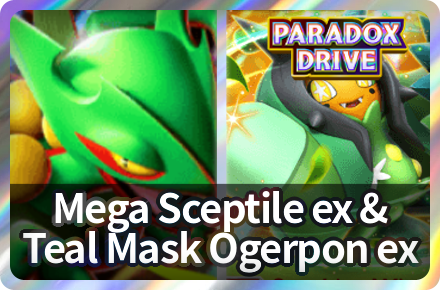 Mega Sceptile ex and Teal Mask Ogerpon ex Icon