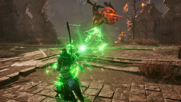 lord of the fallen 2 gameplay casting green magic