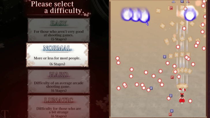 touhou koumakyou new classic select difficulty