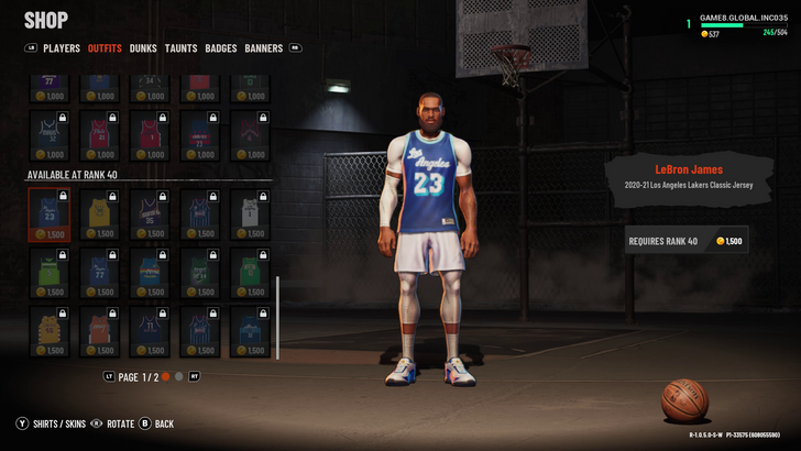 LeBron wearing classic blue Lakers jersey