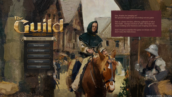 the guild europa 1410 menu oil painting of a man on a horse