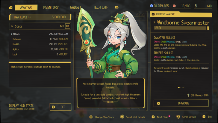 ascend to zero character screen