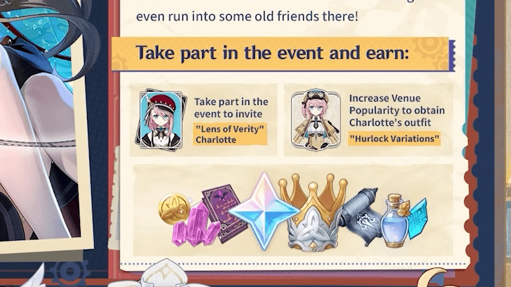 Genshin - Sunny Summer Fontinalia Charlotte Rewards